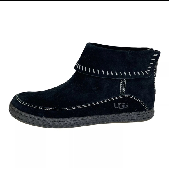 Ugg Varney Suede Moccasin Zip Up Ankle Boot Designer Leather Summer Winter #768 - Picture 1 of 17